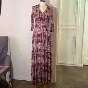 Janette Fashion Maxi Wrap Tie Dress